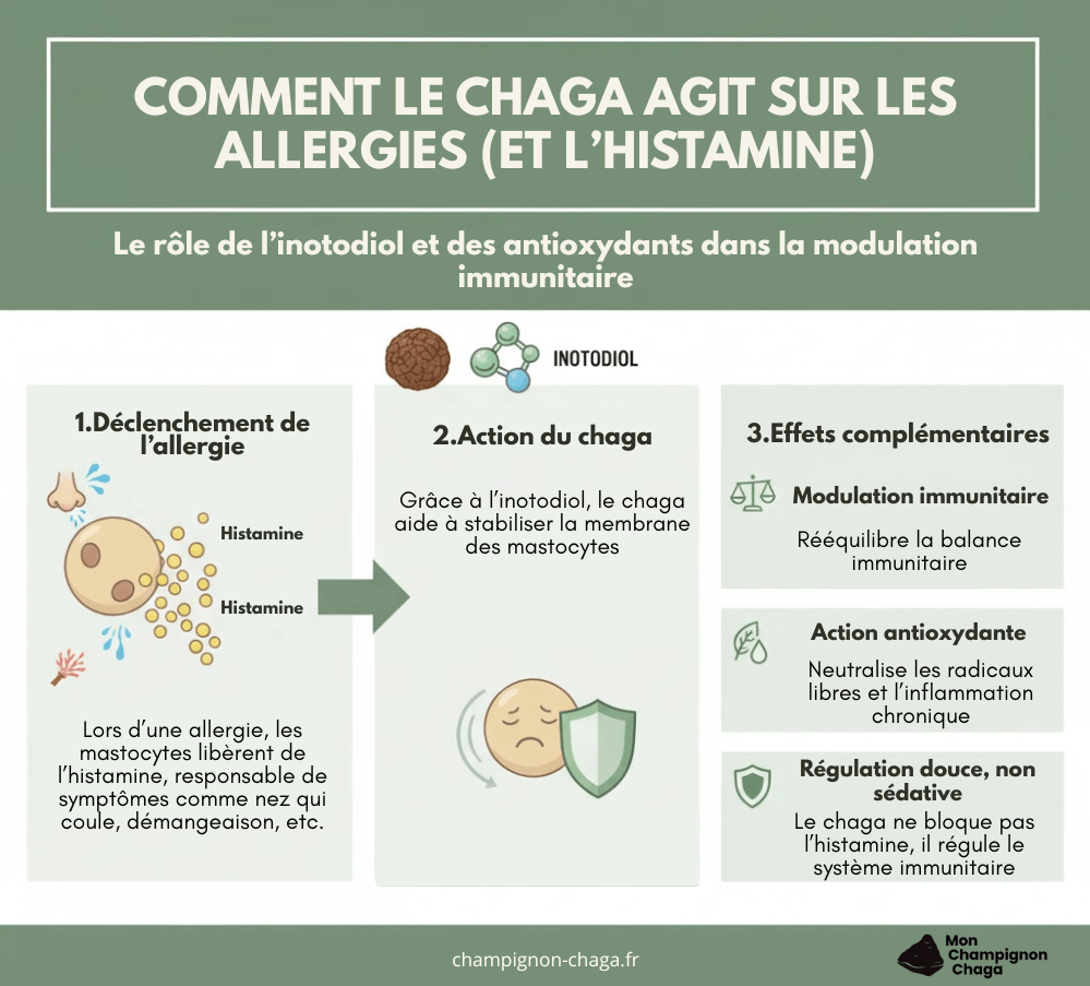 Comment le chaga agit sur les allergies