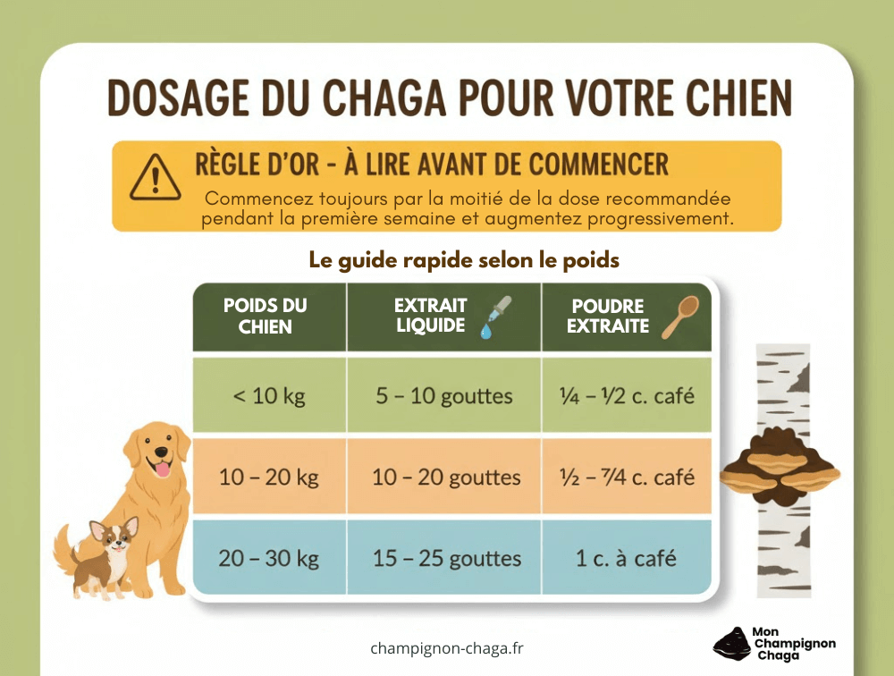 Dosage du chaga pour chien