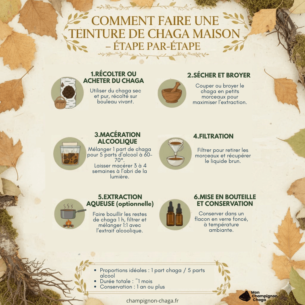 Faire une teinture de chaga maison