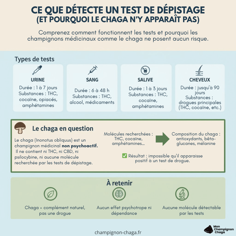 Ce que détecte un test de dépistage (et pourquoi le chaga n'y apparait pas)
