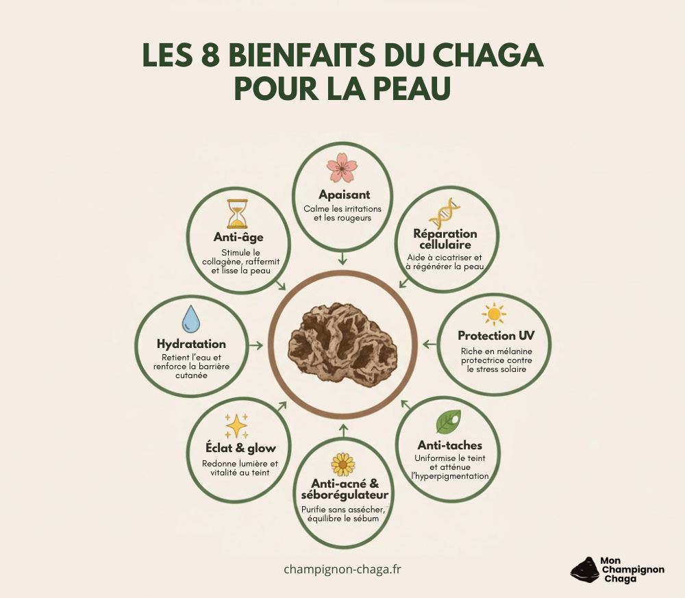 Les bienfaits du chaga pour la peau
