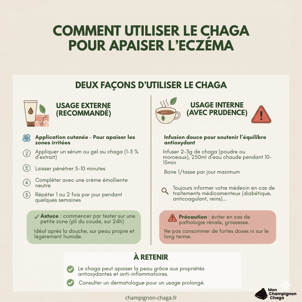 Comment utiliser la chaga pour apaiser l'eczéma