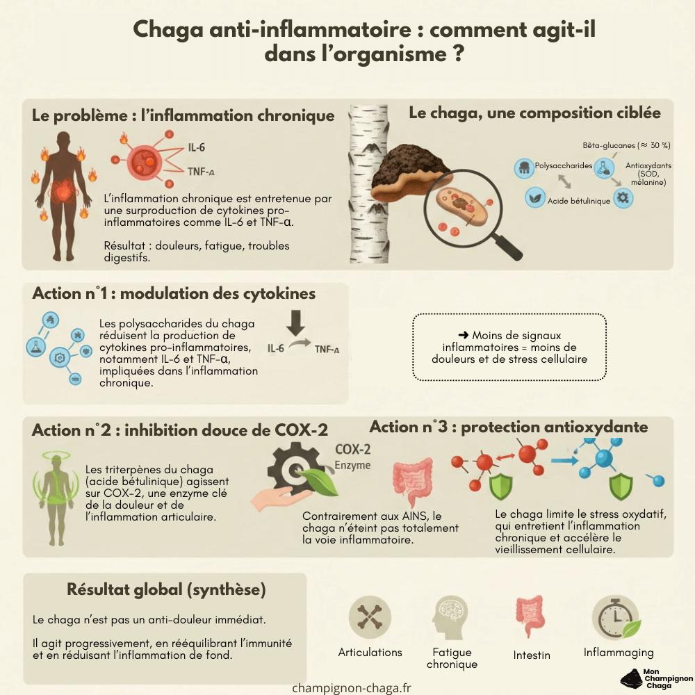 Chaga anti-anti-inflammatoire