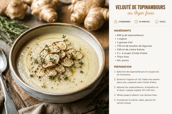 Recette de velouté au topinambour